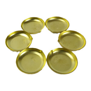Brass Round Diyas 6 Pcs
